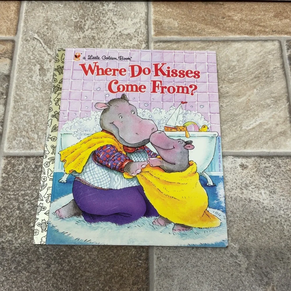Where Do Kisses Come From? Little Golden Book 1999 First Edition Maria Fleming
